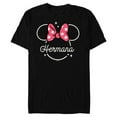 thumbnail image 1 of Disney Minnie Mouse Hermana Head Icon Magic Family Spanish- Short Sleeve Blended T-Shirt for Adults - Customized-Black, 1 of 5