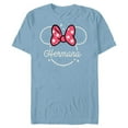 thumbnail image 1 of Disney Minnie Mouse Hermana Head Icon Magic Family Spanish- Short Sleeve Blended T-Shirt for Adults - Customized-Ocean Blue, 1 of 5
