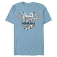 thumbnail image 1 of Disney Minnie Mouse Hermana Icon Flowers Spanish Family Trip- Short Sleeve Blended T-Shirt for Adults - Customized-Ocean Blue, 1 of 5