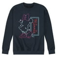 thumbnail image 1 of Disney - Minnie Mouse - Highlight Outline of Minnie - Men's Crew Neck Fleece Pullover, 1 of 5