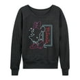 thumbnail image 1 of Disney - Minnie Mouse - Highlight Outline of Minnie - Women's Lightweight French Terry Long Sleeve Shirt, 1 of 4