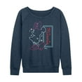 thumbnail image 1 of Disney - Minnie Mouse - Highlight Outline of Minnie - Women's Lightweight French Terry Long Sleeve Shirt, 1 of 4