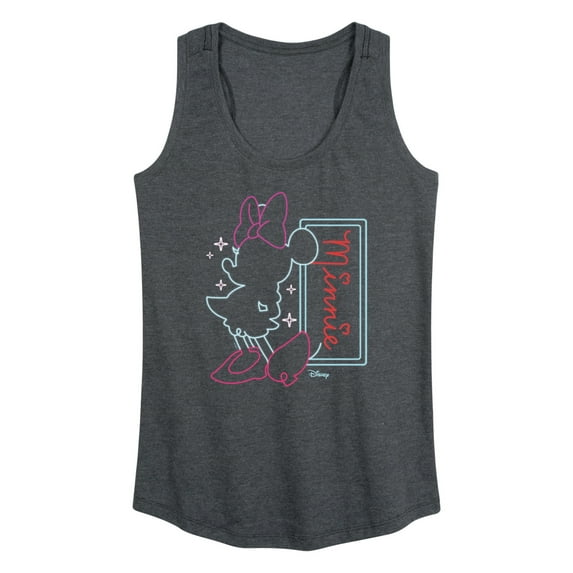 Disney - Minnie Mouse - Highlight Outline of Minnie - Women's Racerback Tank Top