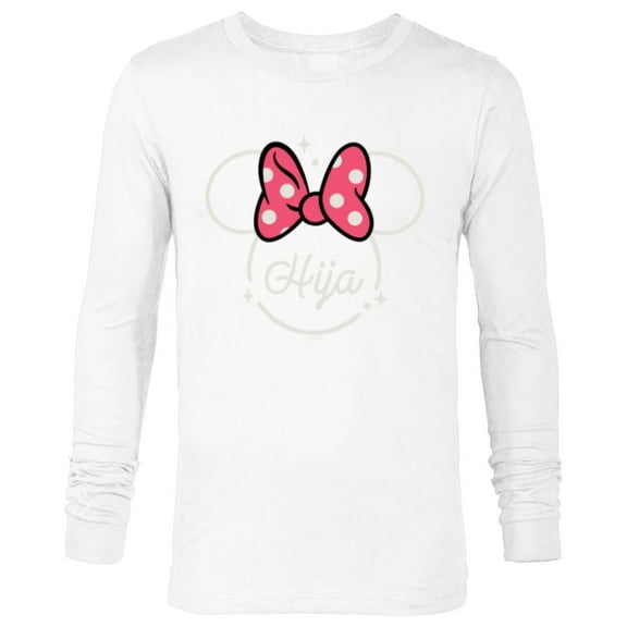 Disney Minnie Mouse Hija Head Icon Magic Family Trip Spanish- Long Sleeve T-Shirt for Men - Customized-White
