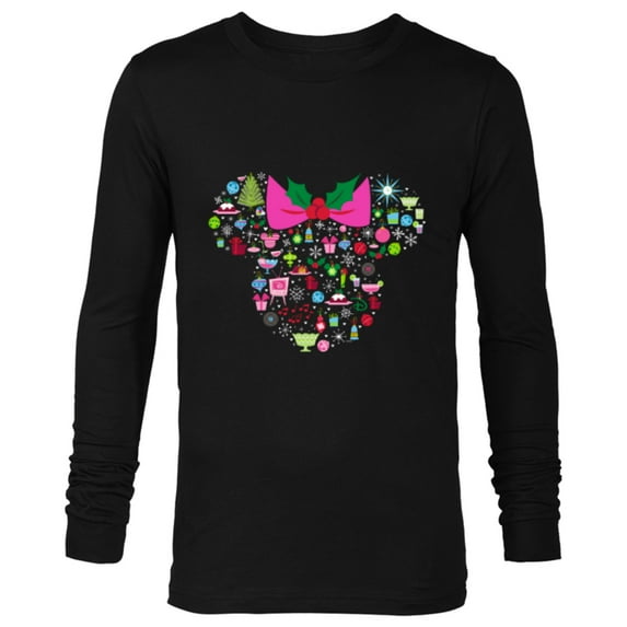 Disney Minnie Mouse Holiday Celebration - Long Sleeve T-Shirt for Men - Customized-Black