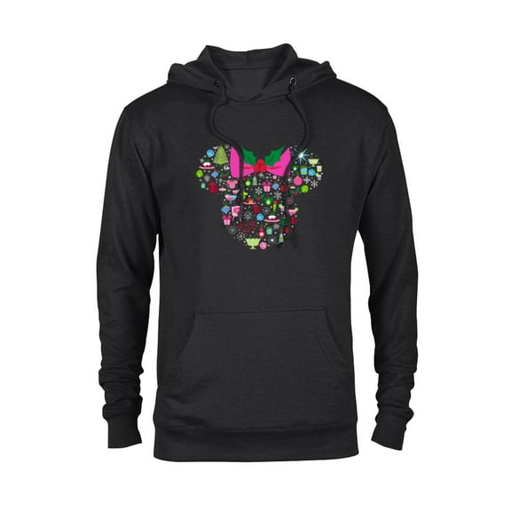 Disney Minnie Mouse Holiday Celebration - Pullover Hoodie for Adults - Customized-Black