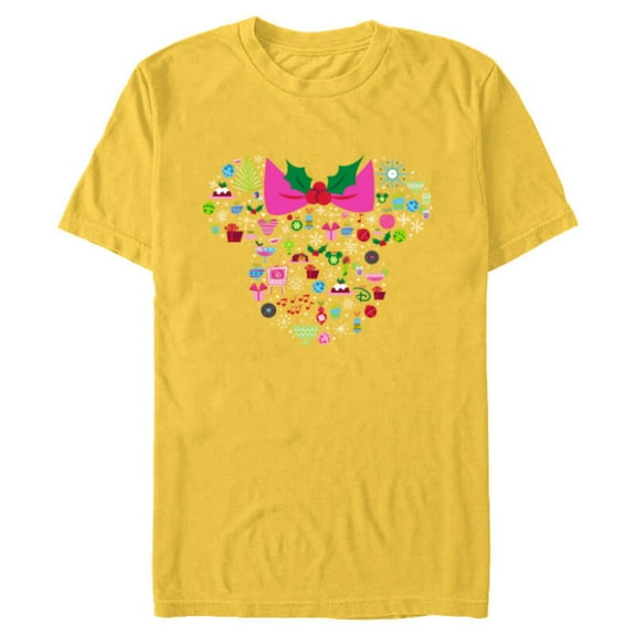 Disney Minnie Mouse Holiday Celebration - Short Sleeve Blended T-Shirt for Adults - Customized-Yellow