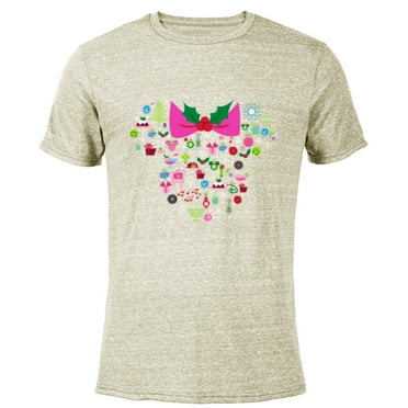 Disney Minnie Mouse Holiday Celebration - Short Sleeve Blended T-Shirt for Adults - Customized-Yellow