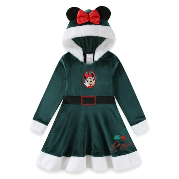 Disney Minnie Mouse Holiday Cosplay Hooded Long Sleeve Dress (Girls), Sizes 2T-8