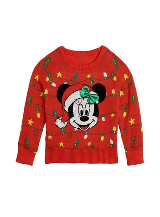 Disney Character Christmas Sweater Blue/White- Mens Sizes- Daffy, Minnie,  Mickey