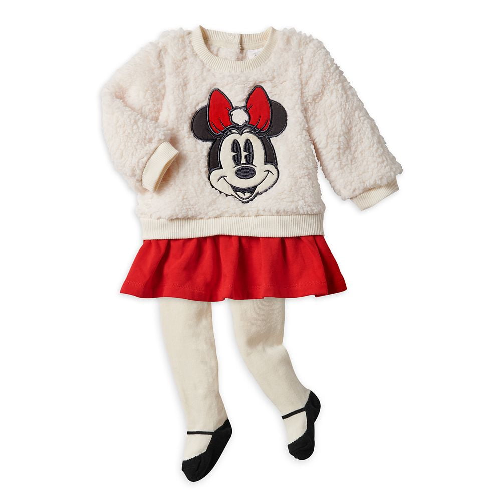 Disney Minnie Mouse Holiday Layered Look Dress and Tights Set Baby Size 6-9  Months Holiday - Walmart.com