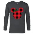 thumbnail image 1 of Disney Minnie Mouse Holiday Plaid - Long Sleeve T-Shirt for Men - Customized-Charcoal Heather, 1 of 5