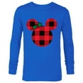 thumbnail image 1 of Disney Minnie Mouse Holiday Plaid - Long Sleeve T-Shirt for Men - Customized-Navy, 1 of 5