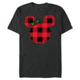 thumbnail image 1 of Disney Minnie Mouse Holiday Plaid - Short Sleeve Blended T-Shirt for Adults - Customized-Dark Heather, 1 of 5