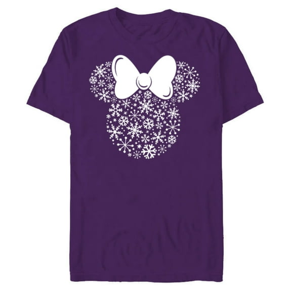 Disney Minnie Mouse Holiday Silhouette - Short Sleeve Blended T-Shirt for Adults -Customized-Purple