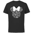 thumbnail image 1 of Disney Minnie Mouse Holiday Silhouette - Short Sleeve Cotton T-Shirt for Adults -Customized-Black, 1 of 5
