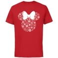 thumbnail image 1 of Disney Minnie Mouse Holiday Silhouette - Short Sleeve Cotton T-Shirt for Adults -Customized-Red, 1 of 5