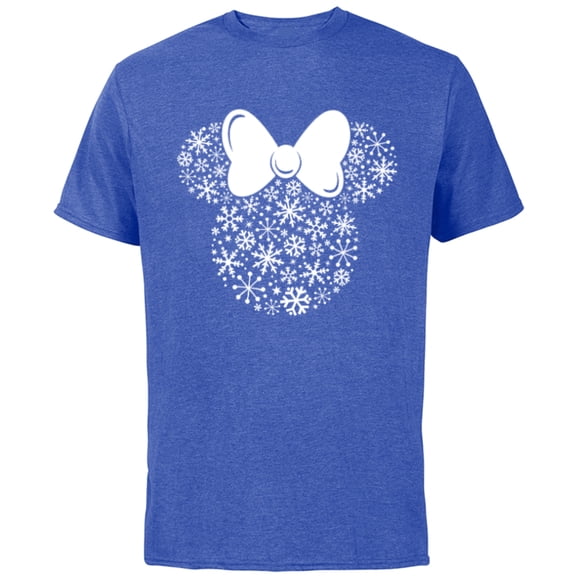 Disney Minnie Mouse Holiday Silhouette - Short Sleeve Cotton T-Shirt for Adults -Customized-Royal Heather