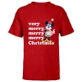thumbnail image 1 of Disney Minnie Mouse Holiday Very Merry Merry Merry Christmas - Short Sleeve T-Shirt for Kids - Customized-Red, 1 of 5