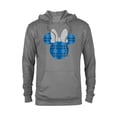 thumbnail image 1 of Disney Minnie Mouse Icon Blue Holiday Plaid - Pullover Hoodie for Adults - Customized-Athletic Heather, 1 of 5