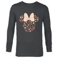thumbnail image 1 of Disney Minnie Mouse Icon Fill Chocolates Flowers Hearts Love - Long Sleeve T-Shirt for Men - Customized-Charcoal Heather, 1 of 5