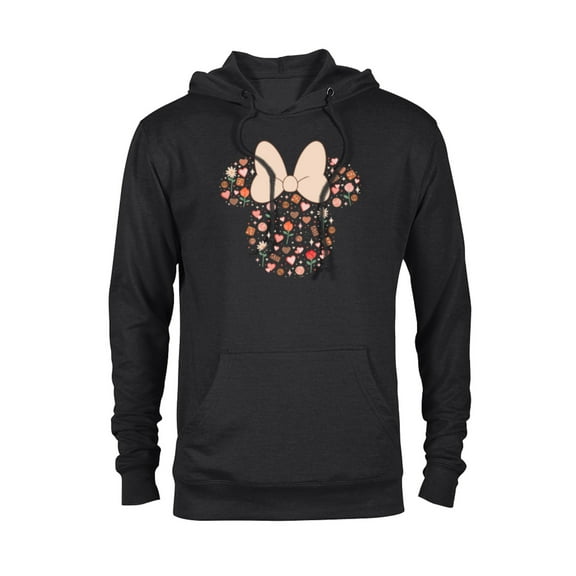 Disney Minnie Mouse Icon Fill Chocolates Flowers Hearts Love - Pullover Hoodie for Adults - Customized-Black