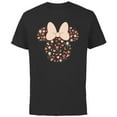 thumbnail image 1 of Disney Minnie Mouse Icon Fill Chocolates Flowers Hearts Love - Short Sleeve Cotton T-Shirt for Adults - Customized-Black, 1 of 5