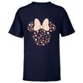 thumbnail image 1 of Disney Minnie Mouse Icon Fill Chocolates Flowers Hearts Love - Short Sleeve T-Shirt for Kids - Customized-Navy, 1 of 5