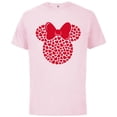thumbnail image 1 of Disney Minnie Mouse Icon Filled with Hearts - Short Sleeve Cotton T-Shirt for Adults - Customized-Soft Pink, 1 of 5