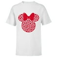 thumbnail image 1 of Disney Minnie Mouse Icon Filled with Hearts - Short Sleeve T-Shirt for Kids - Customized-White, 1 of 5