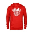 thumbnail image 1 of Disney Minnie Mouse Icon Filled with White Hearts - Pullover Hoodie for Adults - Customized-Red, 1 of 5