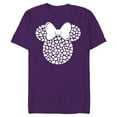 thumbnail image 1 of Disney Minnie Mouse Icon Filled with White Hearts - Short Sleeve Blended T-Shirt for Adults - Customized-Purple, 1 of 5