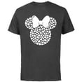 thumbnail image 1 of Disney Minnie Mouse Icon Filled with White Hearts - Short Sleeve Cotton T-Shirt for Adults - Customized-Charcoal, 1 of 5