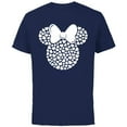 thumbnail image 1 of Disney Minnie Mouse Icon Filled with White Hearts - Short Sleeve Cotton T-Shirt for Adults - Customized-Navy, 1 of 5
