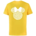 thumbnail image 1 of Disney Minnie Mouse Icon Filled with White Hearts - Short Sleeve Cotton T-Shirt for Adults - Customized-Yellow, 1 of 5