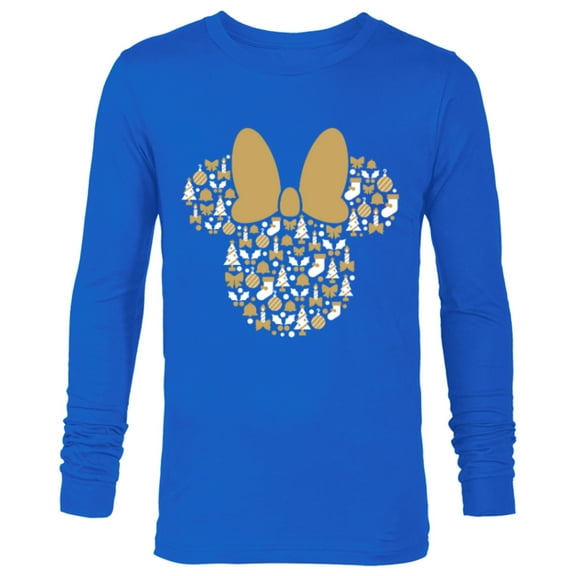 Disney Minnie Mouse Icon Holiday Cheer - Long Sleeve T-Shirt for Men - Customized-Navy