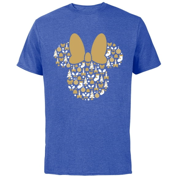 Disney Minnie Mouse Icon Holiday Cheer - Short Sleeve Cotton T-Shirt for Adults - Customized-Royal Heather