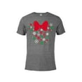 thumbnail image 1 of Disney Minnie Mouse Icon Holiday Snowflakes - Short Sleeve Blended T-Shirt for Adults -Customized-Graphite Snow Heather, 1 of 4