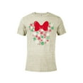 thumbnail image 1 of Disney Minnie Mouse Icon Holiday Snowflakes - Short Sleeve Blended T-Shirt for Adults -Customized-Putty Snow Heather, 1 of 4