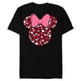 thumbnail image 1 of Disney Minnie Mouse Icon Pink Hearts Valentine's Day - Short Sleeve Blended T-Shirt for Adults -Customized-Black, 1 of 5