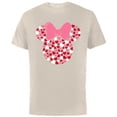 thumbnail image 1 of Disney Minnie Mouse Icon Pink Hearts Valentine's Day - Short Sleeve Cotton T-Shirt for Adults -Customized-Natural, 1 of 5