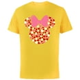 thumbnail image 1 of Disney Minnie Mouse Icon Pink Hearts Valentine's Day - Short Sleeve Cotton T-Shirt for Adults -Customized-Yellow, 1 of 5