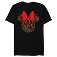 thumbnail image 1 of Disney Minnie Mouse Icon Red and Green Holiday - Short Sleeve Blended T-Shirt for Adults - Customized-Black, 1 of 5