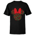 thumbnail image 1 of Disney Minnie Mouse Icon Red and Green Holiday - Short Sleeve T-Shirt for Kids - Customized-Black, 1 of 5