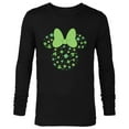 thumbnail image 1 of Disney Minnie Mouse Icon Shamrock Clovers St Patrick’s Day - Long Sleeve T-Shirt for Men - Customized-Black, 1 of 5