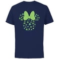 thumbnail image 1 of Disney Minnie Mouse Icon Shamrock Clovers St Patrick’s Day - Short Sleeve Cotton T-Shirt for Adults - Customized-Navy, 1 of 5