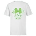 thumbnail image 1 of Disney Minnie Mouse Icon Shamrock Clovers St Patrick’s Day - Short Sleeve T-Shirt for Kids - Customized-White, 1 of 5