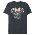 thumbnail image 1 of Disney Minnie Mouse Icon Spring Flowers - Short Sleeve Blended T-Shirt for Adults - Customized-Navy Heather, 1 of 5