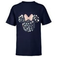thumbnail image 1 of Disney Minnie Mouse Icon Spring Flowers - Short Sleeve T-Shirt for Kids - Customized-Navy, 1 of 5