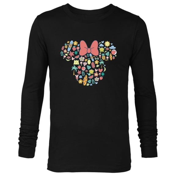 Disney Minnie Mouse Icon Summer Fun - Long Sleeve T-Shirt for Men - Customized-Black
